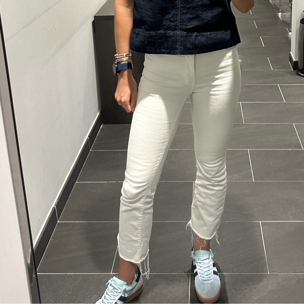 Madewell Women's Cali Demi Boot Cut Jeans in tile white